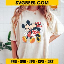 Disney Mickey Minnie Valentine Day SVG PNG, Minnie Kiss Mickey SVG on Shirt