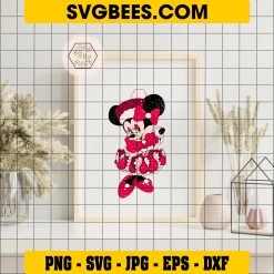 Disney Princess Minnie Mouse SVG PNG, Disney Minnie Lady SVG on Frame