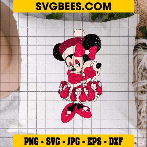 Disney Princess Minnie Mouse SVG PNG, Disney Minnie Lady SVG on Pillow