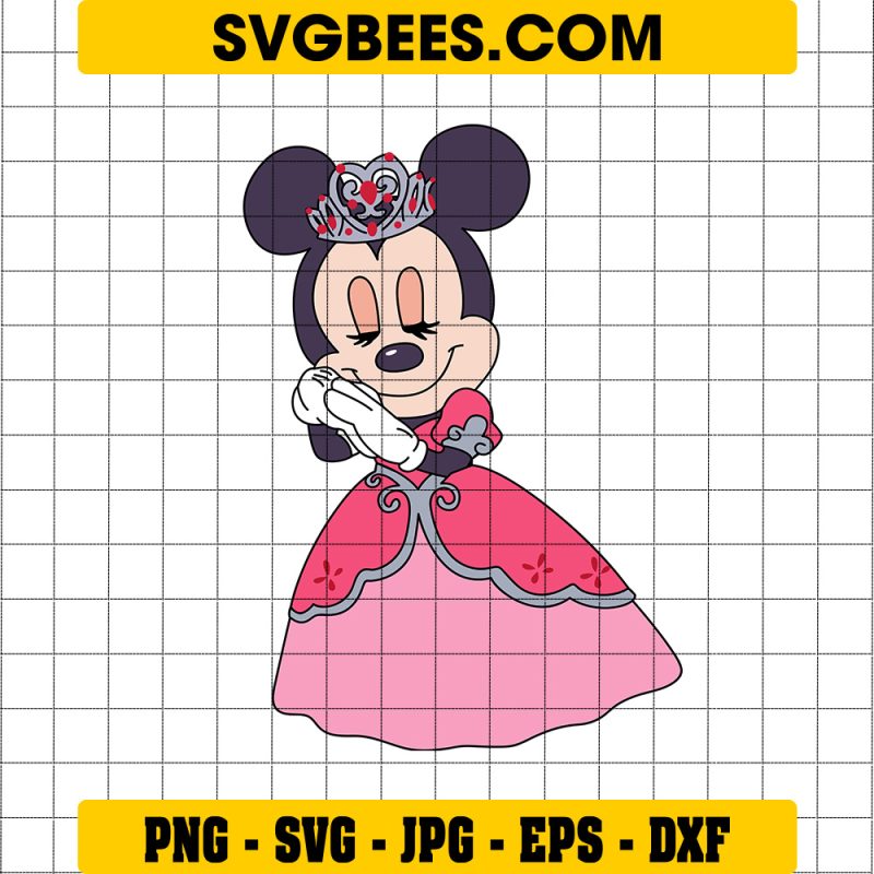Disney Princess Minnie Valentine SVG PNG, Disney Minnie Mouse SVG