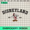 Disneyland Mickey Mouse Embroidery Design, Disney Mickey Christmas Machine Embroidery Designs