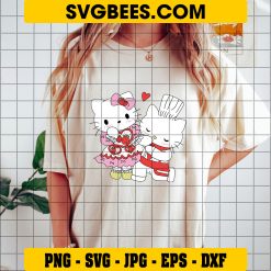 Hello Kitty Strawberry Valentine SVG PNG, Hello Kitty Love SVG on Shirt