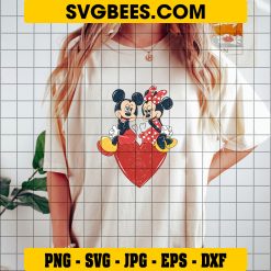 Mickey Heart Minnie Valentine SVG PNG, Valentine Love SVG on Shirt