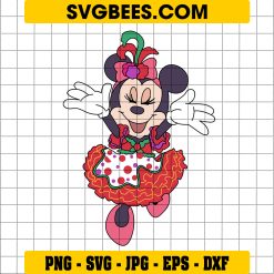 Minnie Mouse Party Outfit SVG PNG, Disney Minnie Mouse SVG