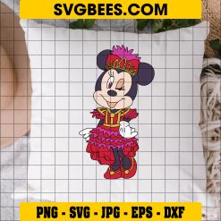 Minnie Princess SVG PNG, Disney Minnie SVG on Pillow