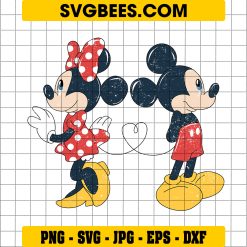 Valentine Mickey Minnie Mouse SVG PNG, Disney Valentine Day SVG