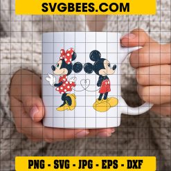 Valentine Mickey Minnie Mouse SVG PNG, Disney Valentine Day SVG on Cup