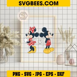 Valentine Mickey Minnie Mouse SVG PNG, Disney Valentine Day SVG on Frame
