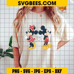 Valentine Mickey Minnie Mouse SVG PNG, Disney Valentine Day SVG on Shirt