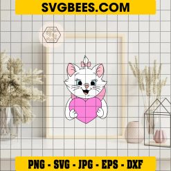 Baby Aristocats Heart SVG PNG, Valentine The Aristocats SVG on Frame