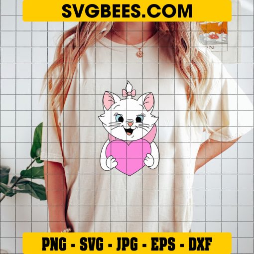 Baby Aristocats Heart SVG PNG, Valentine The Aristocats SVG on Shirt