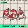 Gnomes Valentine's Day Embroidery Design, Gnomes Red Lover Machine Embroidery Designs