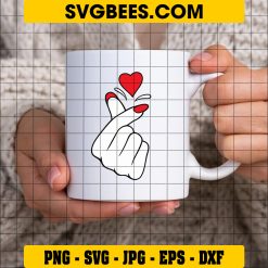 Heart Hands SVG PNG, Heart Valentine's Day SVG on Cup