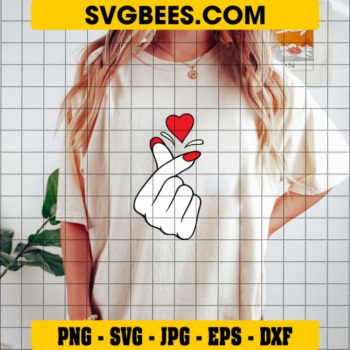 Heart Hands SVG PNG, Heart Valentine's Day SVG on Shirt