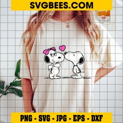 Valentine Snoopy SVG PNG, Peanuts Snoopy Couple SVG on Shirt
