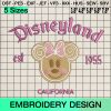 Disneyland Est 1955 California Embroidery Design, Gingerbread Mouse Embroidery Designs