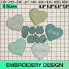 Enough Strong Irish Worthy Capable Embroidery Design, Hearts Patricks Day Machine Embroidery Designs