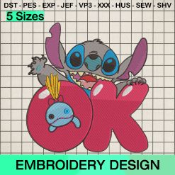 Stitch Oke Valentine Embroidery Design, Happy Valentine's Day Machine Embroidery Designs