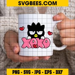 Badtz Maru XOXO SVG Valentines Day SVG on Cup
