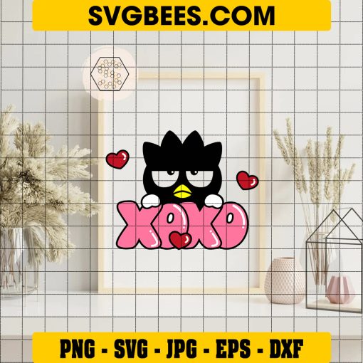 Badtz Maru XOXO SVG Valentines Day SVG on Frame