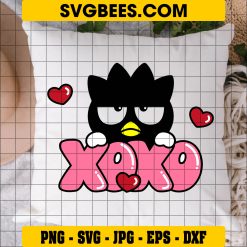 Badtz Maru XOXO SVG Valentines Day SVG on Pillow
