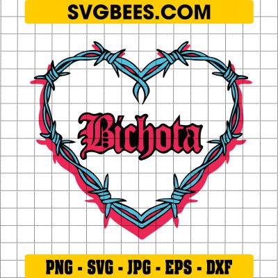 Bichota Heart SVG Cricut Files - SVGbees