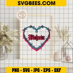 Bichota Karol G Heart Svg, Karol G Red Hair Svg, Bichota Svg, Png, Dxf, Eps Digital file on Frame