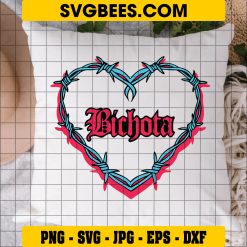 Bichota Karol G Heart Svg, Karol G Red Hair Svg, Bichota Svg, Png, Dxf, Eps Digital file on Pillow