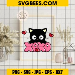 Chococat XOXO SVG Valentines Day SVG on Frame