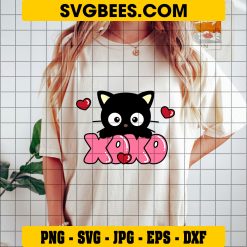 Chococat XOXO SVG Valentines Day SVG on Shirt
