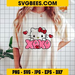 Hello Kitty XOXO SVG Valentines Day SVG on Shirt