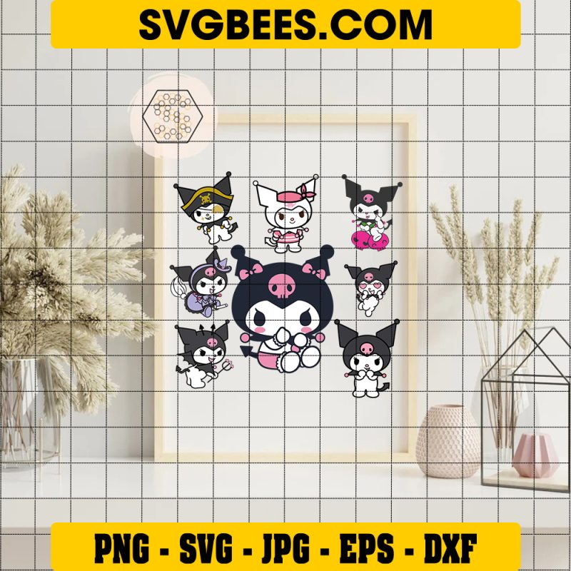 Kuromi Bundle Svg, Kuromi Svg, Hello Kitty Svg, Kuromi Cricut, Kuromi ...