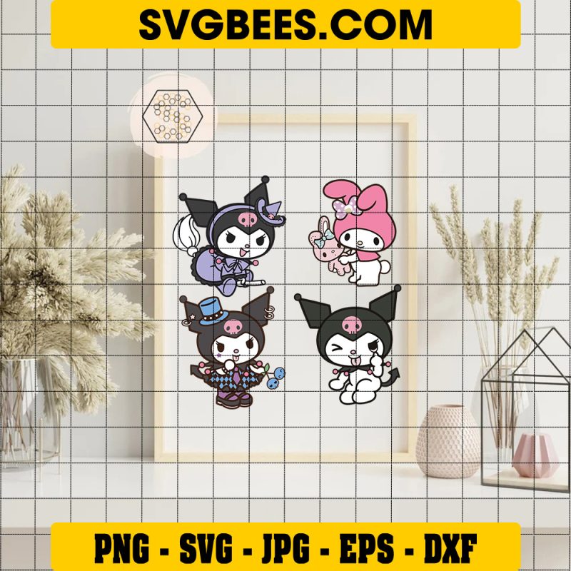 Kuromi Bundle Svg, Kuromi Svg, Hello Kitty Svg, Kuromi Cricut, Kuromi ...