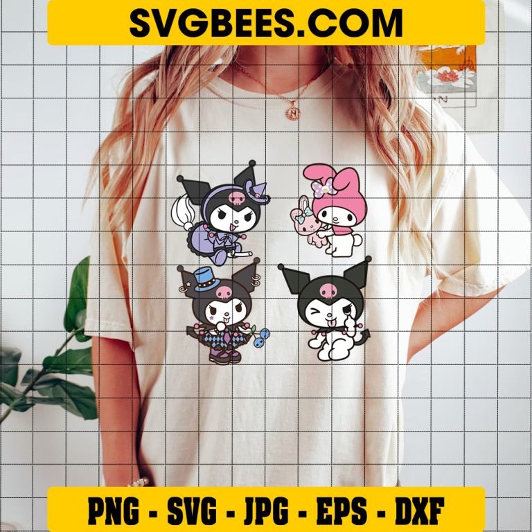 Kuromi Bundle Svg, Kuromi Svg, Hello Kitty Svg, Kuromi Cricut, Kuromi 