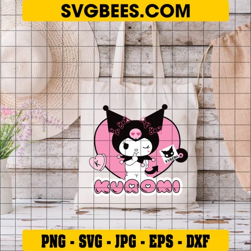 Kuromi Svg, Kuromi With Heart Svg, Hello Kitty Svg, Sanrio Characters Svg, Cartoon Svg - Digital File on Bag