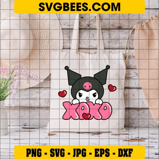 Kuromi XOXO SVG Valentines Day SVG on Bag