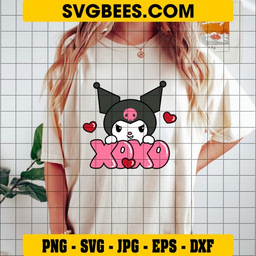 Kuromi XOXO SVG Valentines Day SVG on Shirt
