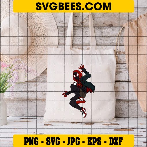 Miles Morales Svg, Across The Spider-Verse Svg, Trending Cartoon Svg on Bag