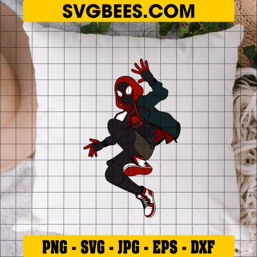 Miles Morales Svg, Across The Spider-Verse Svg, Trending Cartoon Svg on Pillow