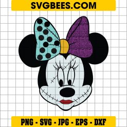 Minnie Mouse Sally Svg, Minnie Sally Jack Skellington Svg, Halloween Svg, Cut File, Cricut, Png, Vector