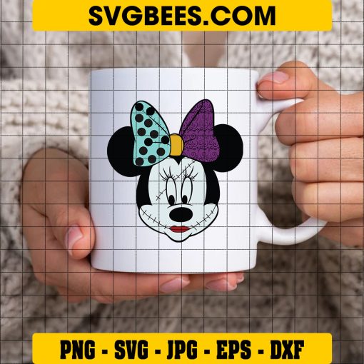 Minnie Mouse Sally Svg, Minnie Sally Jack Skellington Svg, Halloween Svg, Cut File, Cricut, Png, Vector on Cup