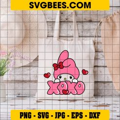 My Melody XOXO SVG Valentines Day SVG on Bag