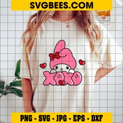 My Melody XOXO SVG Valentines Day SVG on Shirt