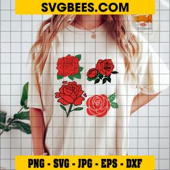 Rose Bundle SVG, Rose Clipart, Rose Vector on Shirt