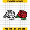 Rose Day Flower Svg, Flower Clipart, Red Rose Svg