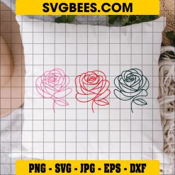 Rose Day Svg Bundle Rose Svg Cut Files For Cricut on Pillow