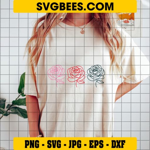 Rose Day Svg Bundle Rose Svg Cut Files For Cricut on Shirt