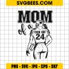 Senior Football Mom Svg, Football Mama Svg, Senior 2024 Svg