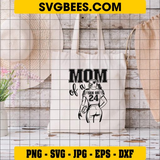 Senior Football Mom Svg, Football Mama Svg, Senior 2024 Svg on Bag