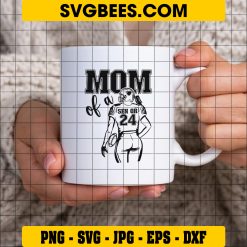 Senior Football Mom Svg, Football Mama Svg, Senior 2024 Svg on Cup